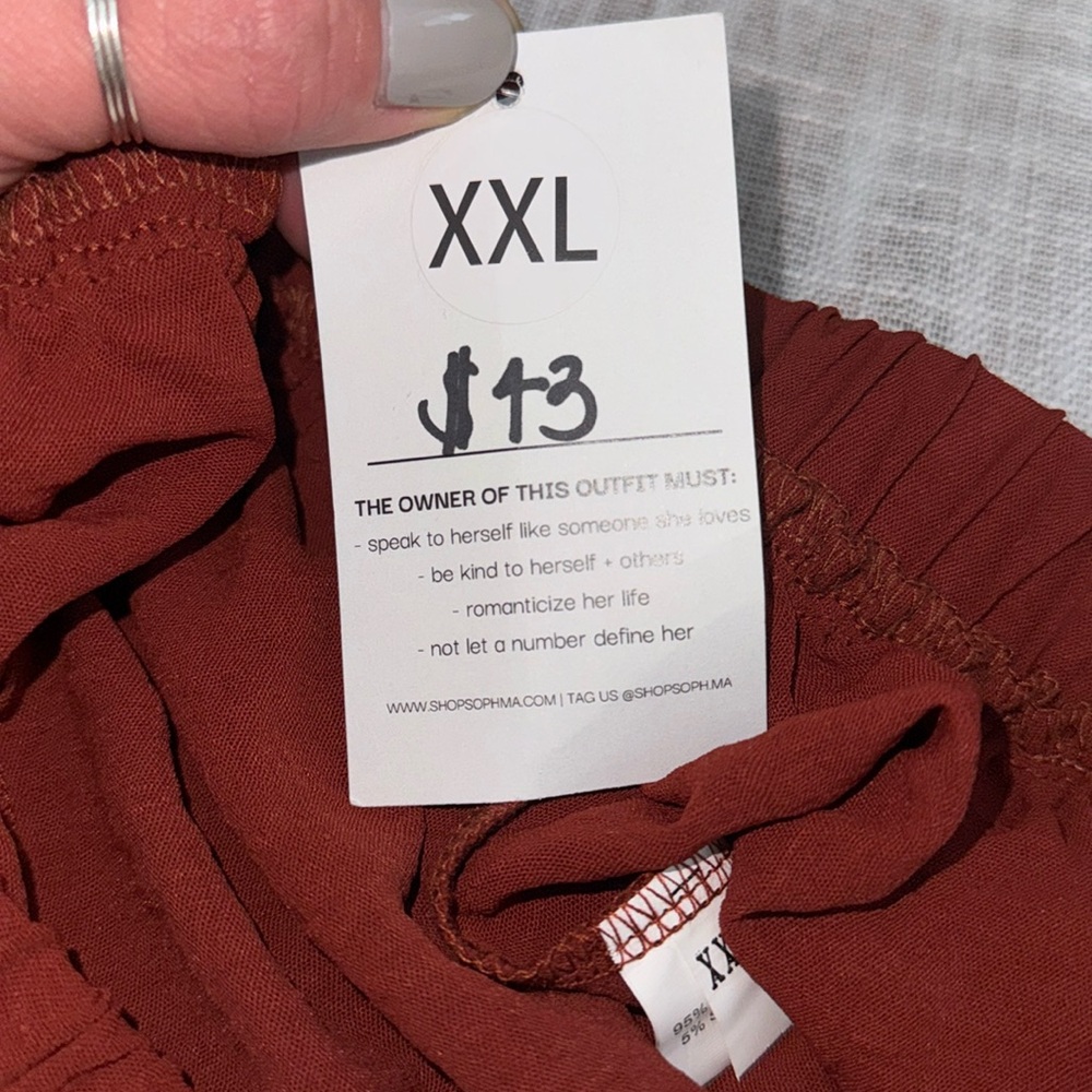 Red Wide Leg Pants - Picture 7 of 7